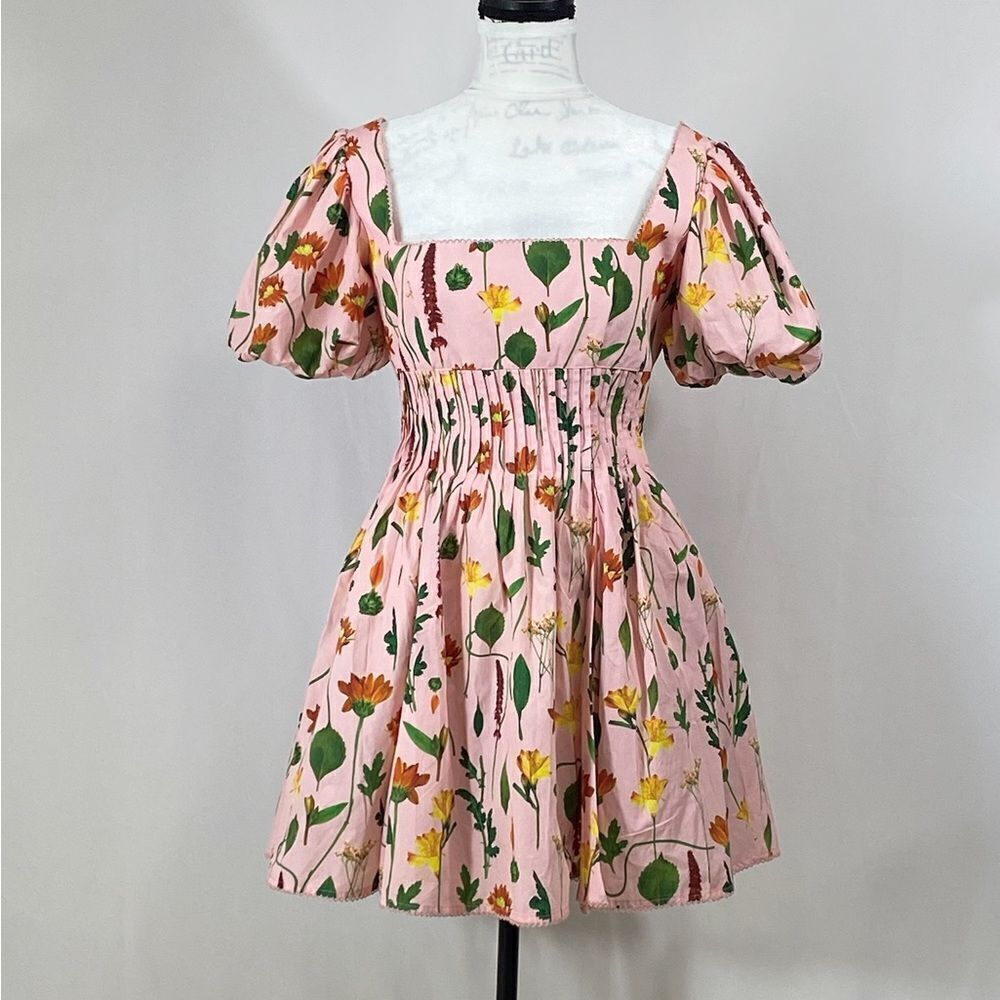 Agua by Agua Bendita Carmelo Floral Cotton Minidress size M - Picture 5 of 12